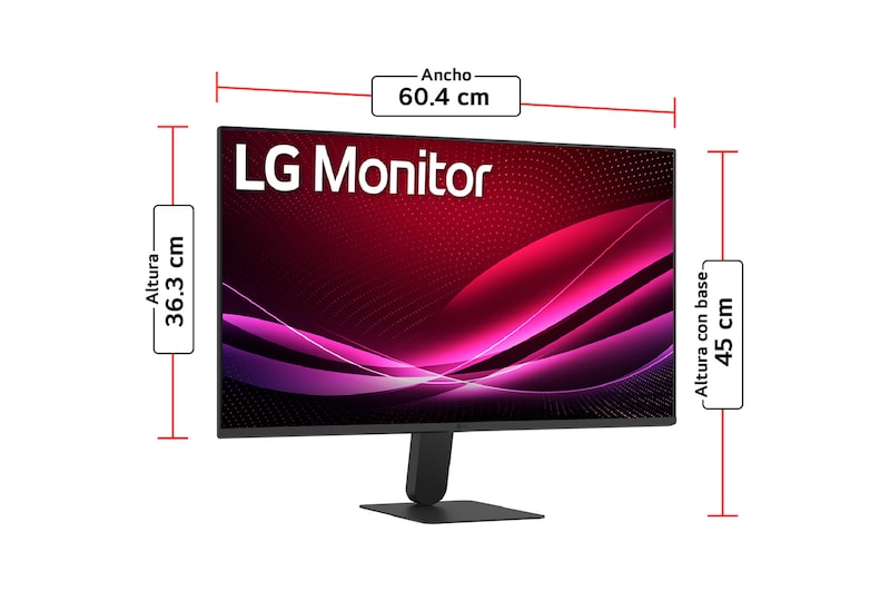 Entradas Vista frontalMonitor LG 27U411A Full HD